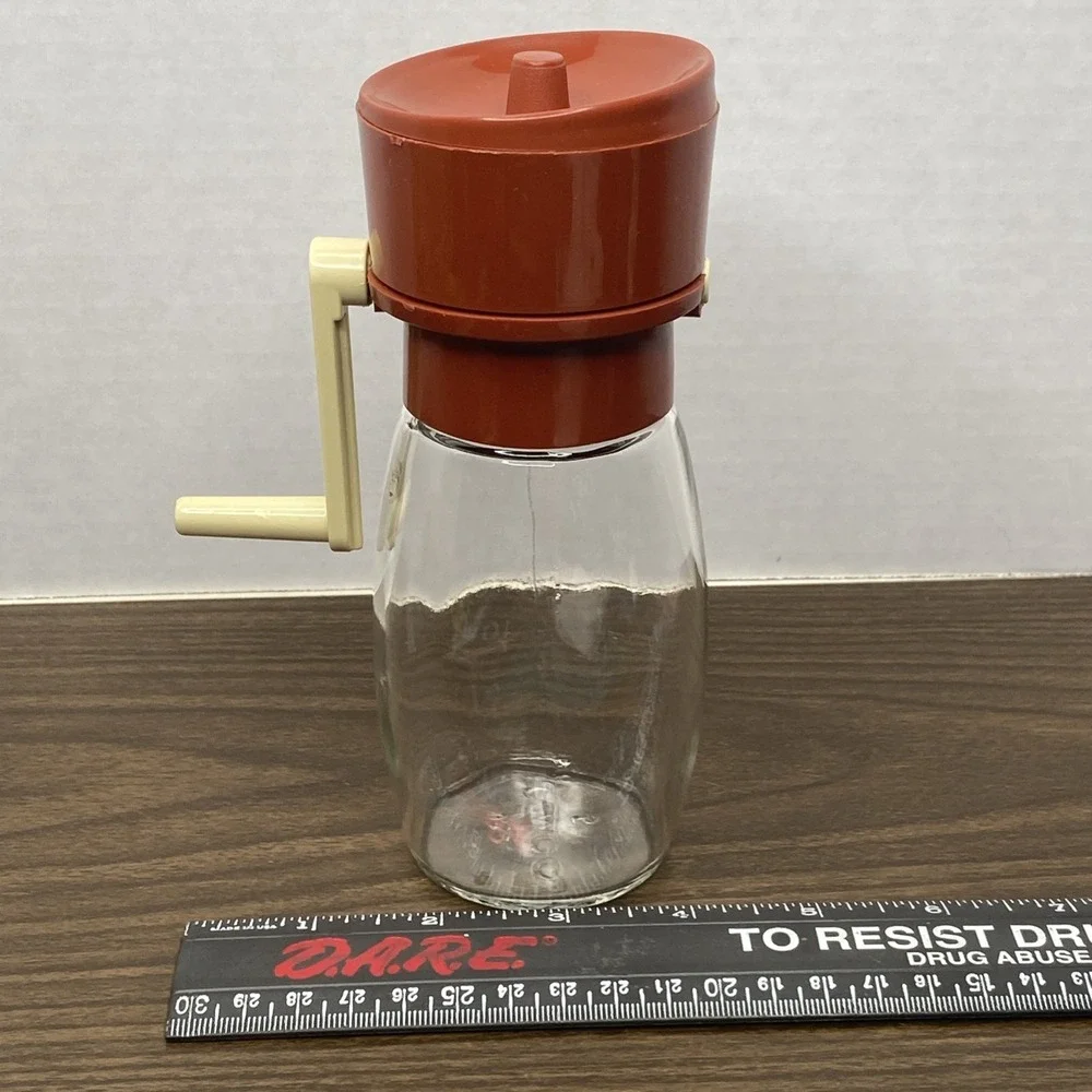VTG GEMCO Glass Nut Mill Grinder Crusher Spice Plastic Top Chopper USA 5
